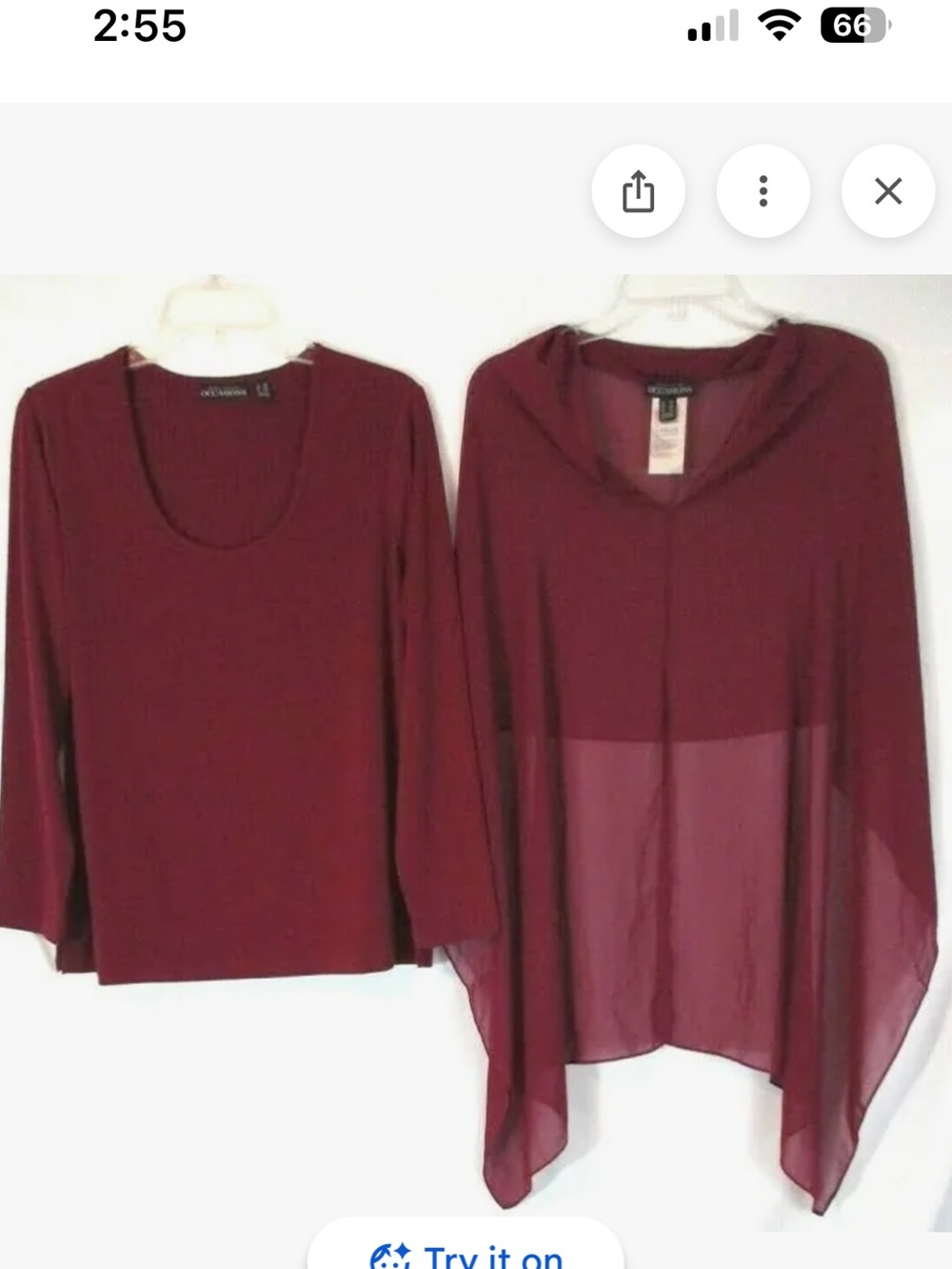 Susan Graver women’s two piece top - medium